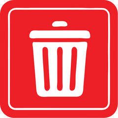 Delete icon for web and mobile. Adobe Illustrator Artwork.