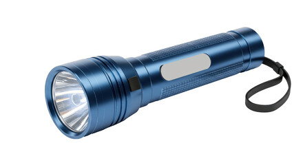 Isolated Blue Flashlight