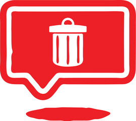 Delete icon for web and mobile. Adobe Illustrator Artwork.