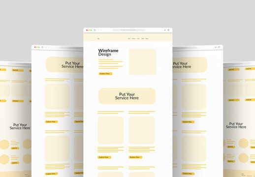Landing Page Wireframe Layout for Designers