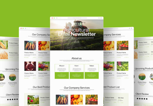 Agricultural Email Newsletter Design Template