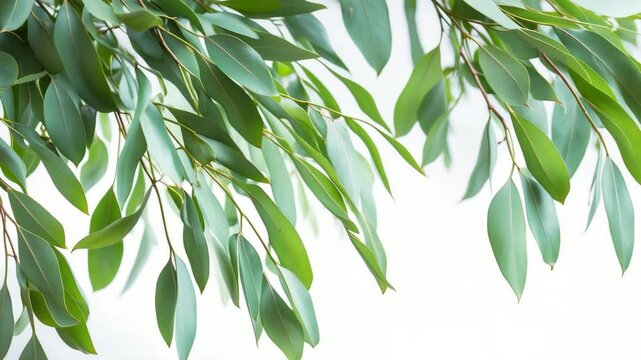 White background featuring a branch of tree