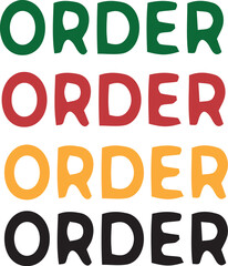 Colorful Funky Text Set Playful Typography for Labels or Posters