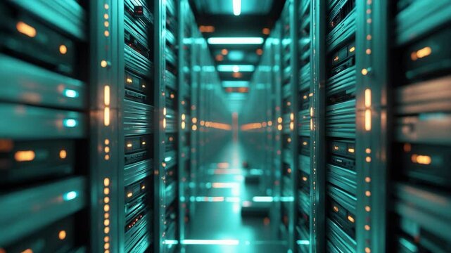Image of server room with various hardware drives and disks for data storage