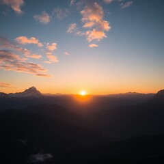 Fototapeta premium Mountain Sunset