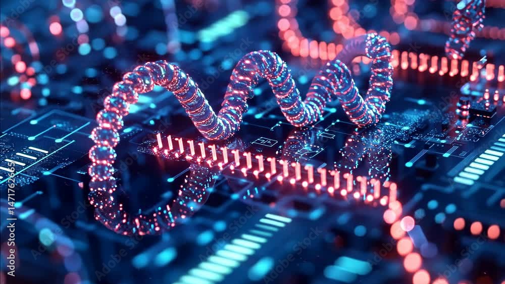 Poster vibrant circuit board with colorful rgb leds, symbolizing advanced digital electronics and modern te