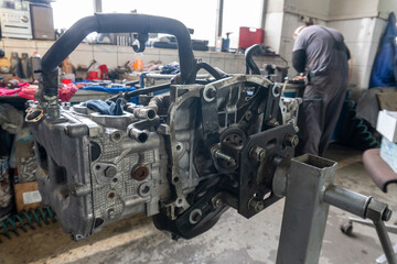 Car service. Car engine. Car repair concept. Car maintenance