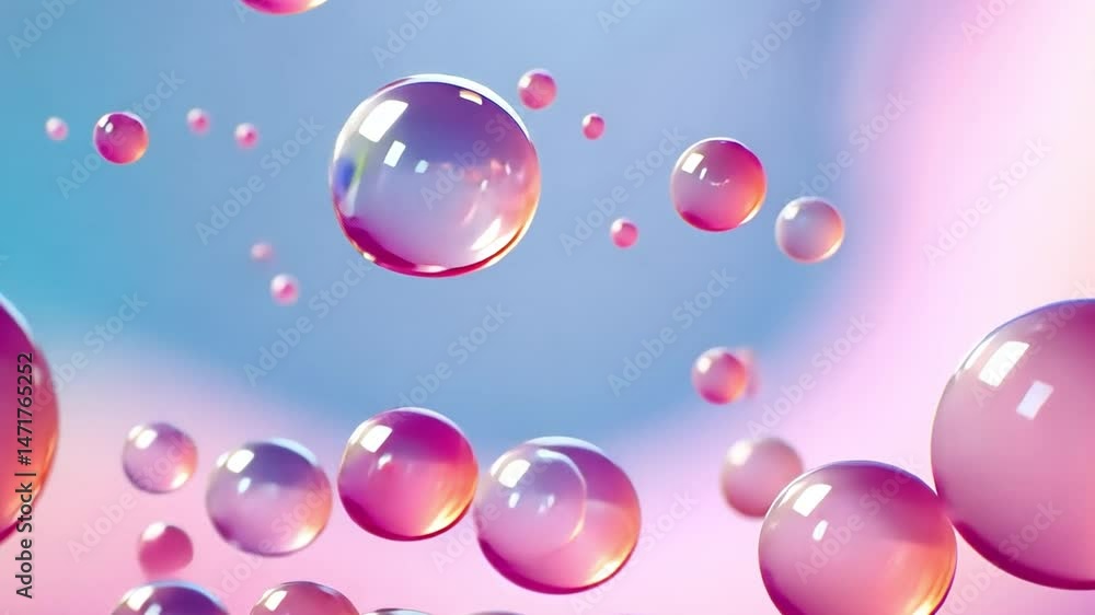 Aufkleber colorful soap bubbles floating in dreamy background create whimsical atmosphere filled with joy and 