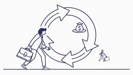 Woman Holding a Stylish Bag – Vector Illustration

