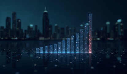 Obraz premium Data Visualization in Future Cities