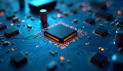 Central processing unit on the circuit board