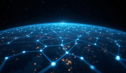 The Earth Connected by Global Network