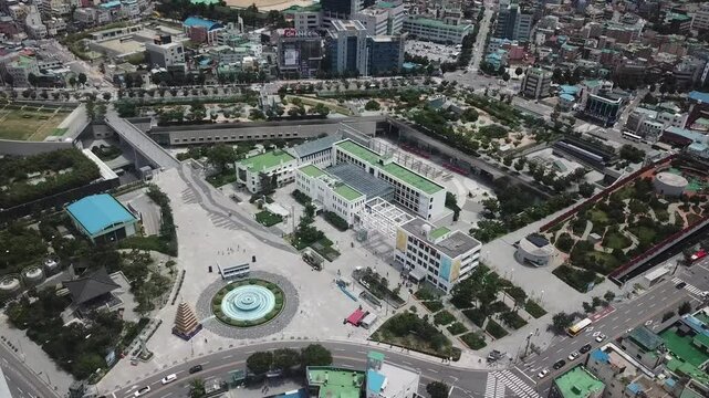 Aerial View of Former Provincial Government Building, Gwangju 5&middot;18 Historic Site, South Korea 광주 518 사적지 구도청