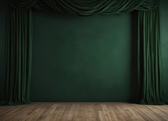 Fototapeta premium Luxurious dark green velvet backdrop, rich texture , dark green, sophisticated