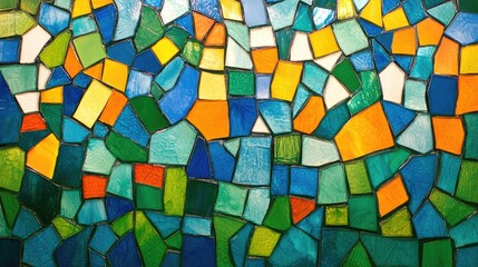 Vibrant Mosaic: An Abstract Display of Color and Texture