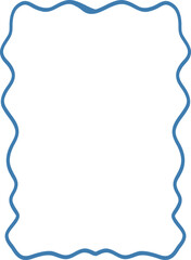 Coastal summer Blue whimsical bow knots frames. Doodle hand drawn vintage bows, ribbon borders  for birthday card, wedding invitation, squiggly, wavy borders. Minimal line art, cute vector elements