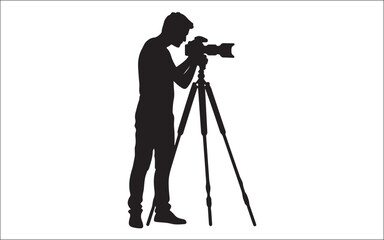 silhouette of a photographer