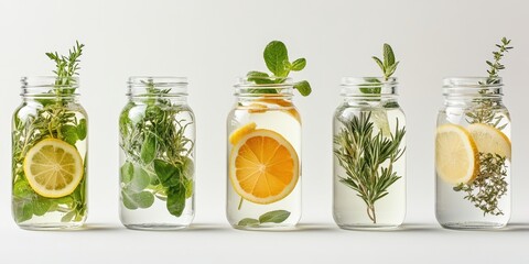 Refreshing Infused Water with Fresh Herbs and Fruits