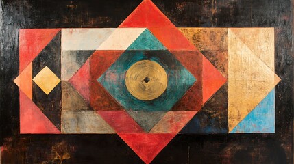 Abstract Geometric Canvas Art. (1)