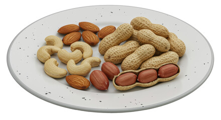 Isolated Mix of Nuts
