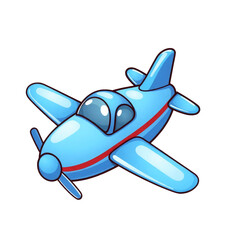 Naklejka premium cartoon airplane with transparent background PNG and JPEG image