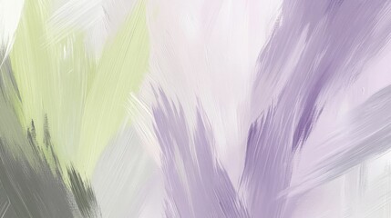 Obraz premium Abstract Lavender and Olive Green Strokes Canvas Painting