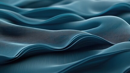 Fototapeta premium Abstract Teal Wave Pattern: A Digital Textile Design