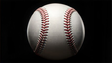 Baseball isolated on a black background.