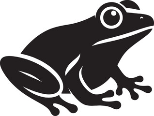 Single Cartoon Frog Icon Green Amphibian Character Design