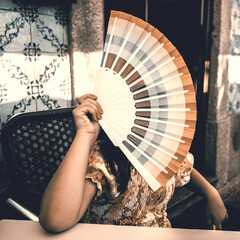 Woman with a fan