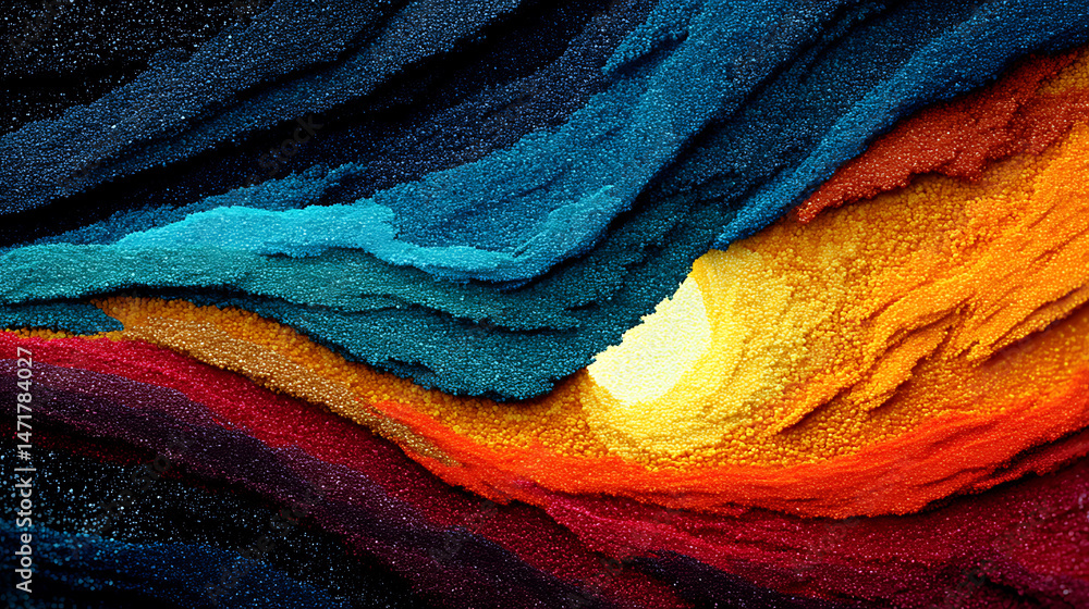 Poster abstract multicolored granular layers sand texture modern background vibrant gradient texture with b