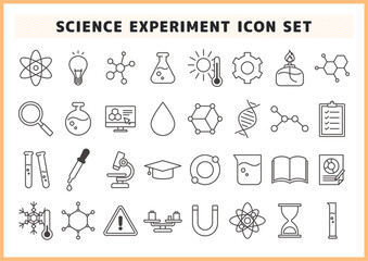 理科・科学の実験アイコン素材セット