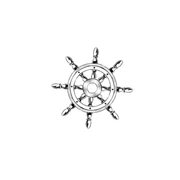 vector illustration of a steering wheel