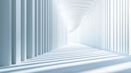 Naklejka premium Empty white architectural hallway