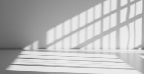 Obraz premium Abstract Interior Background with Sunlight and Window Shadows | Modern Minimalist Design for Architecture and Product Mockups