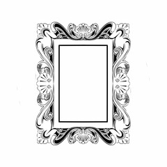 vector frame with floral ornament
