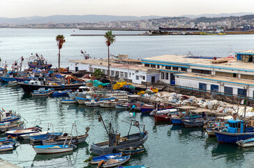 Seaport of city of Algiers. Republic of Algeria