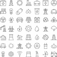 Naklejka premium Black Doodle Icons Set – Vector Symbols for School & Business Design