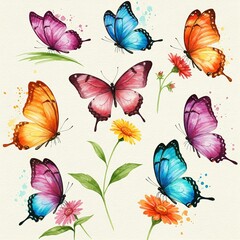 seamless pattern with butterflies