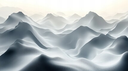 Abstract minimal mountain landscape with geometric shapes gradients pastel tones nature background design new beautiful stock image illustration AI