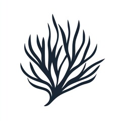 Fototapeta premium Stylized seaweed illustration, ocean background, design element (1)