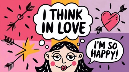 Whimsical hand drawn quirky style vector table illustration