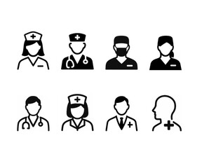 医療従事者のアイコンセット