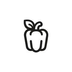 Bell pepper flat line icon.