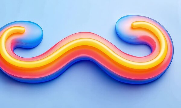 Abstract colorful wavy shape