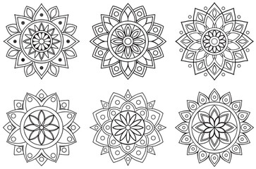 Minimalist Black and White Mandala Designs for Home Decor and Branding