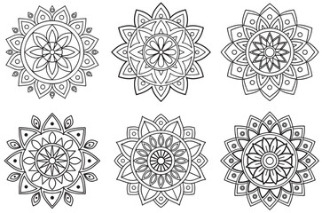Minimalist Black and White Mandala Designs for Home Decor and Branding