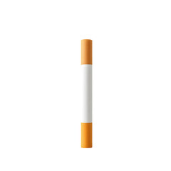 Isolated on white, a hand holds a cigarette, representing the unhealthy habit of smoking tobacco with its nicotine and cancer danger