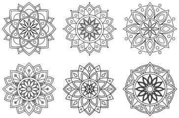 Minimalist Black and White Mandala Designs for Home Decor and Branding