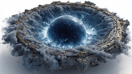 Cosmic Orb: A Celestial Enigma Captured in Digital Art
